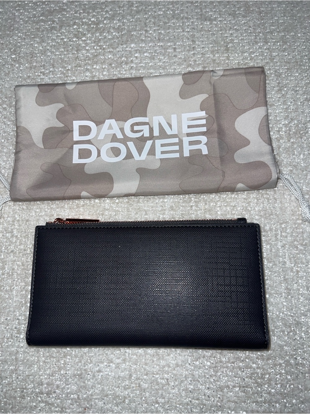 Dagne Dover Dark Graphite and Rose Gold Wallet